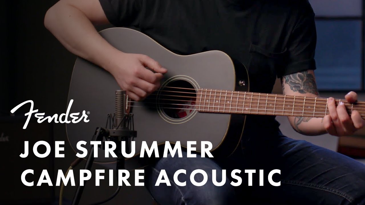 Guitarra Electro Acústica Fender Joe Strummer Campfire Black Guitarra Electro Acústica Fender Joe Strummer Campfire Black