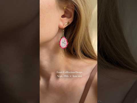 Watch Me Make Miniature Dragon Fruit! #polymerclayartist #mini #fruit #earrings