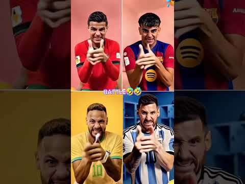 Ronaldo vs Messi vs Neymar vs Lamine Yamal Makeup Mix๐โฝ #tiktok #duet #viral #trending #shorts