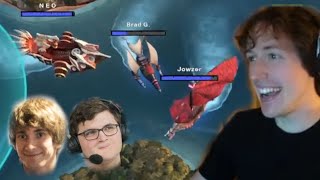 I played the boat MOBA with BSJ and Dendi