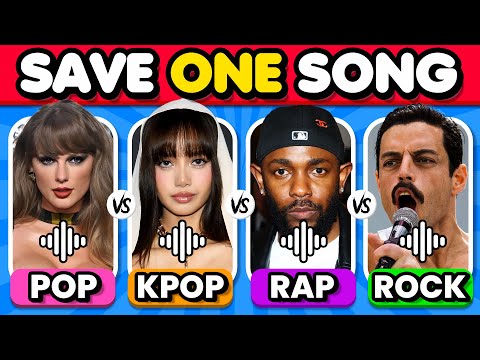 POP vs KPOP vs RAP vs ROCK: Save One Song | Music Quiz 2024