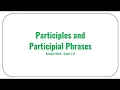 Understanding Verbs: Gerunds and Participles