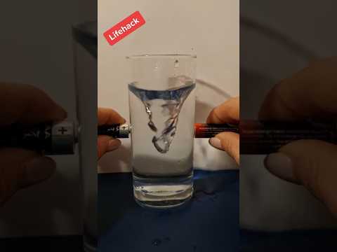 Water tornado with two batteries #shorts #experience #tornado #boxcamera