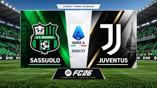 FC 26 | Sassuolo vs Juventus Serie A 2026/27 - Full Gameplay PS5™ Pro [4K HDR]