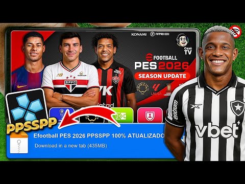 🚨 eFOOTBALL PES 2025 (PPSSPP) SUPER MUNDIAL🏆 DOWNLOAD MEDIAFIRE LINK DIRETO! 😱 BOMBA PATCH 2026