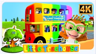 Rainbow Wheels on the Bus | Kindergarten Nursery Rhymes For Children