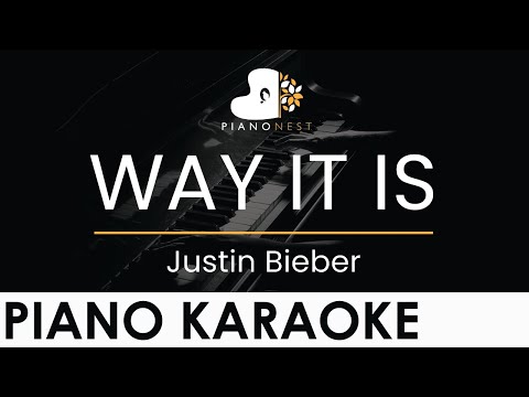 Justin Bieber – WAY IT IS – Piano Karaoke Instrumental Cover with Lyrics