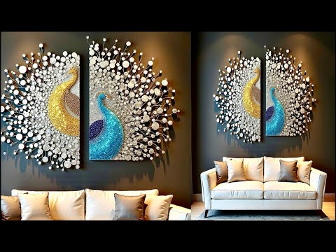 Make This Elegant Peacock Wall Art for Less Than $10! FASHION PIXIES