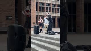 Students talk at University of Washington May 14, 2026 about TPUSA!