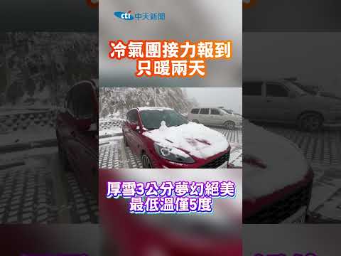 冷氣團接力報到只暖兩天 厚雪3公分夢幻絕美最低溫僅5度#shorts