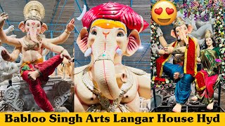 Babloo Singh Arts Langar House | 5 to 22 Feet Special Mumbai Ganpati Making in Hyderabad #trending