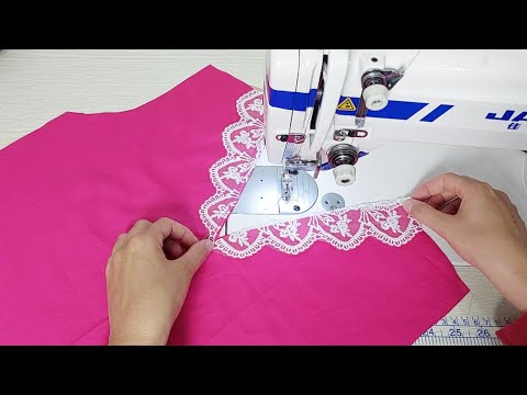 خياطة طوق غاية في الروعة بتقنية باحترافية✅️Amazing technique for sewing lovers