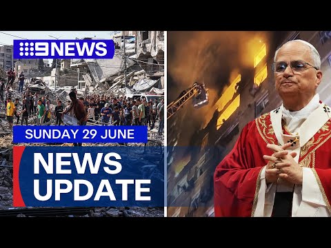 Deadly air strikes in a Gaza ‘safe zone’; Pope Leo calls for peace in Ukraine | 9 News Australia