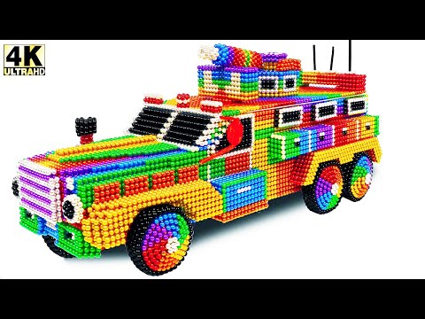 Magnet Challenge - How to Make Amazing U.S. Cougar MRAP Vehicle From Magnetic Balls by Vnaction