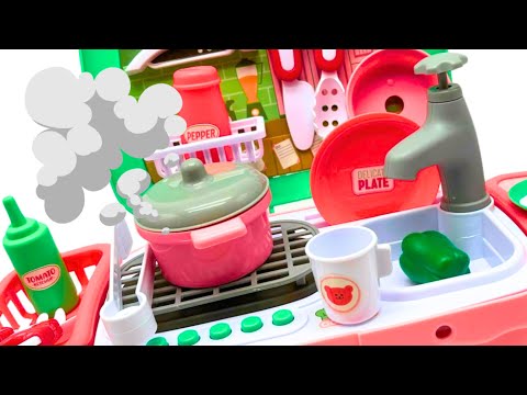 12 minutes Satisying with Unboxing Cute Kitchen Picnic Basket with Real Mist ASMR