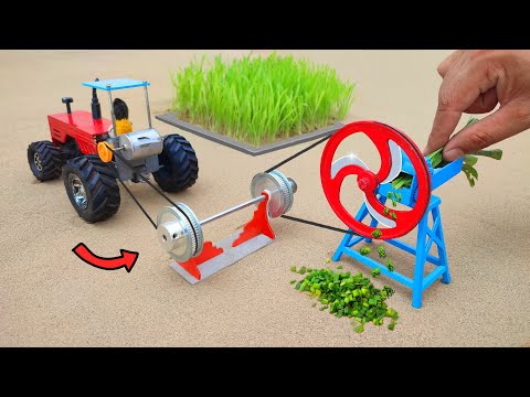 Mini tractor Chaff cutter machine science project | diy tractor | @MiniCreative1