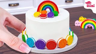 🍫 Satisfying Miniature OREO Chocolate Rainbow Cake Decorating Ideas | Mini Bakery