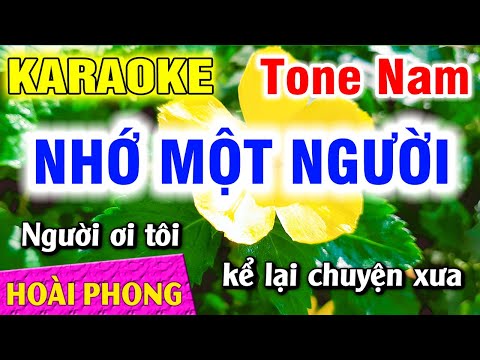 Karaoke Nhớ Một Người Tone Nam Nhạc Sống Rumba | Hoài Phong Organ
