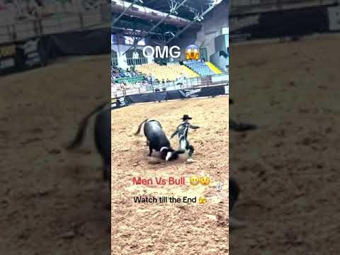 Huge Bull Vs Man! woww! what smart guy..? #youtubeshorts
