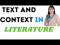 Understanding Context in Literary Studies