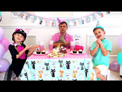 Roma and Diana Pretend Play Birthday Party stories