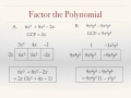 Factoring Polynomials with the GCF