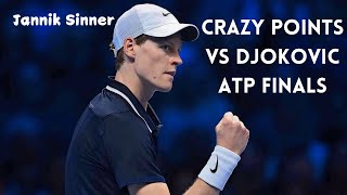 Jannik Sinner Crazy Points vs Djokovic ATP Finals (HD)