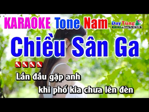 Karaoke || Chiều Sân Ga – Tone Nam || Nhạc Sống Duy Tùng
