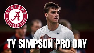 Ty Simpson Alabama Pro Day HIGHLIGHTS