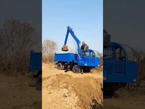 like with the car to dig#Tipping bucket dump truck#The driver of the world excavator is king P-2102