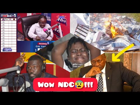 SHOCK!!! NDC youth burn ballot papers at collation centers