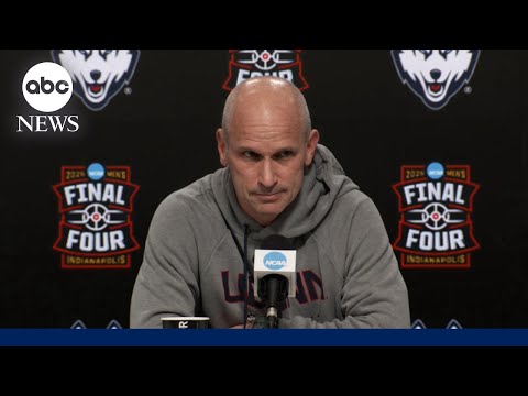 YouTube video thumbnail: Final Four Coaches Meet Media as Teams Arrive in Indianapolis