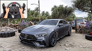 Mercedes AMG GT 4-Door Coupe | Forza Horizon 5 | Steering Wheel Gameplay