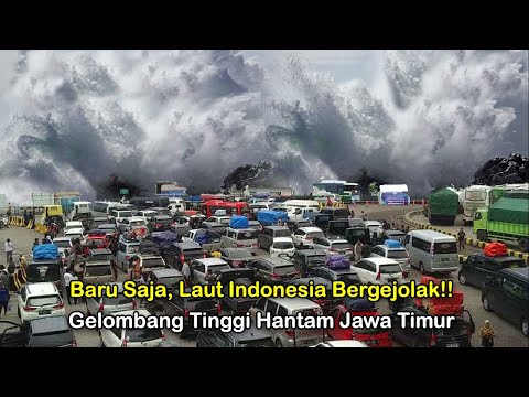 Laut Indonesia Bergemuruh! Fenomena Gelombang Tinggi Hantam Pessir Jawa Timur