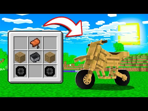 CRIEI UMA MOTO USANDO POUCA COISA NO MINECRAFT