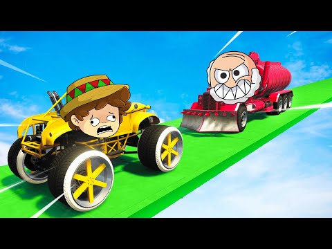 ¡CUIDADO con EL CAMION PINCHO!😱AUTOS vs SUPER COCHES en GTA5😂con SILVIOGAMER LINGAMES y SOYDANY