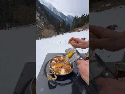 Dağda Sucuklu Çıtır Simit 🥯/ cooking beef sausage bagel on the mountain