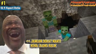 Susah juga Minecraft hardcore ni... Part 1 ft.@Nopalshah