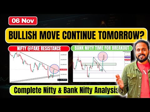 NIFTY PREDICTION FOR TOMORROW & BANK NIFTY ANALYSIS in English FOR 06 November 2024