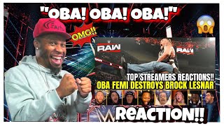 Oba Femi Shocks the World Taking Out Brock Lesnar – Streamer Reactions