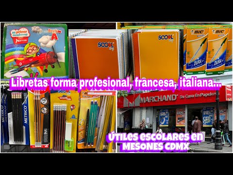 Cuadernos y muchos Útiles Escolares en MESONES Centro CDMX GRAN PAPELERÍA NACIONAL 🤩