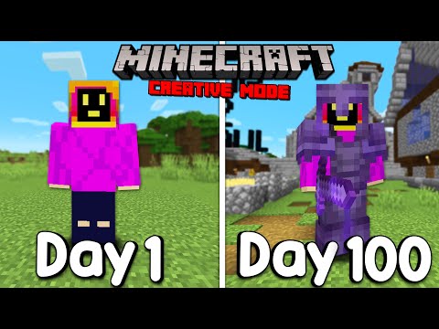 I Survived 100 Days Of Minecraft In Creative Mode And Here's What Happened...
