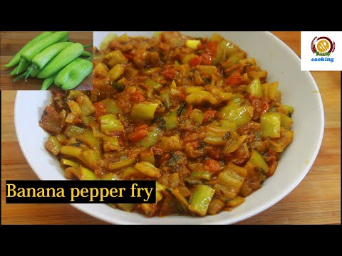 Banana pepper fry/banana pepper recipes/mirchi bajji recipe/banana pepper stir fry