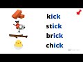Understanding the 'ick' Word Family