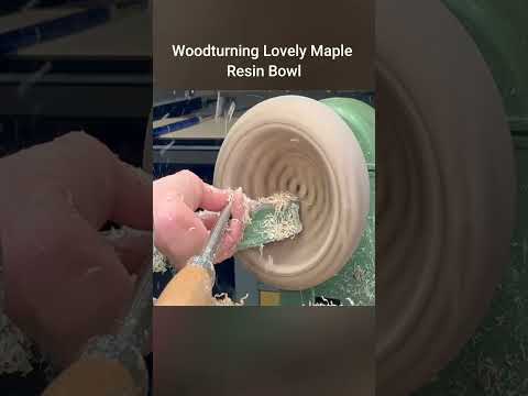 Woodturning Lovely Maple Resin Bowl  #wood
