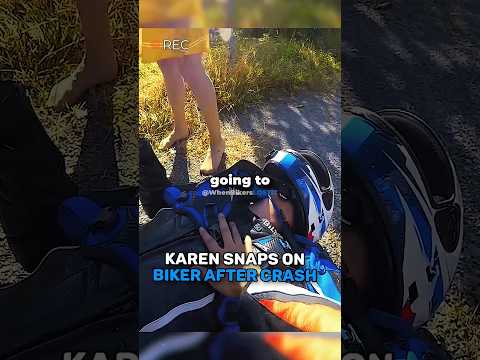 Karen ATTACKS Biker After CRASH... 😱 @maxwrist  @501speedinc5