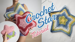 Crochet STAR Pillow, Blanket, Patrick 🌟 In-depth Tutorial
