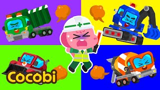 Colorful Construction Vehicles Are Farting!🤩 Songs for Kids | Cocobi