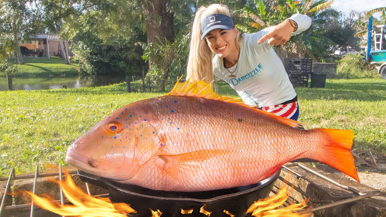 The Boys Can't Keep Up! Primitive Campfire Snapper CATCH & COOK