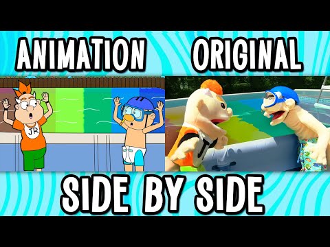 SML Movie: Jeffy's Prime Pool! Original Vs Animated Movie | Side By Side